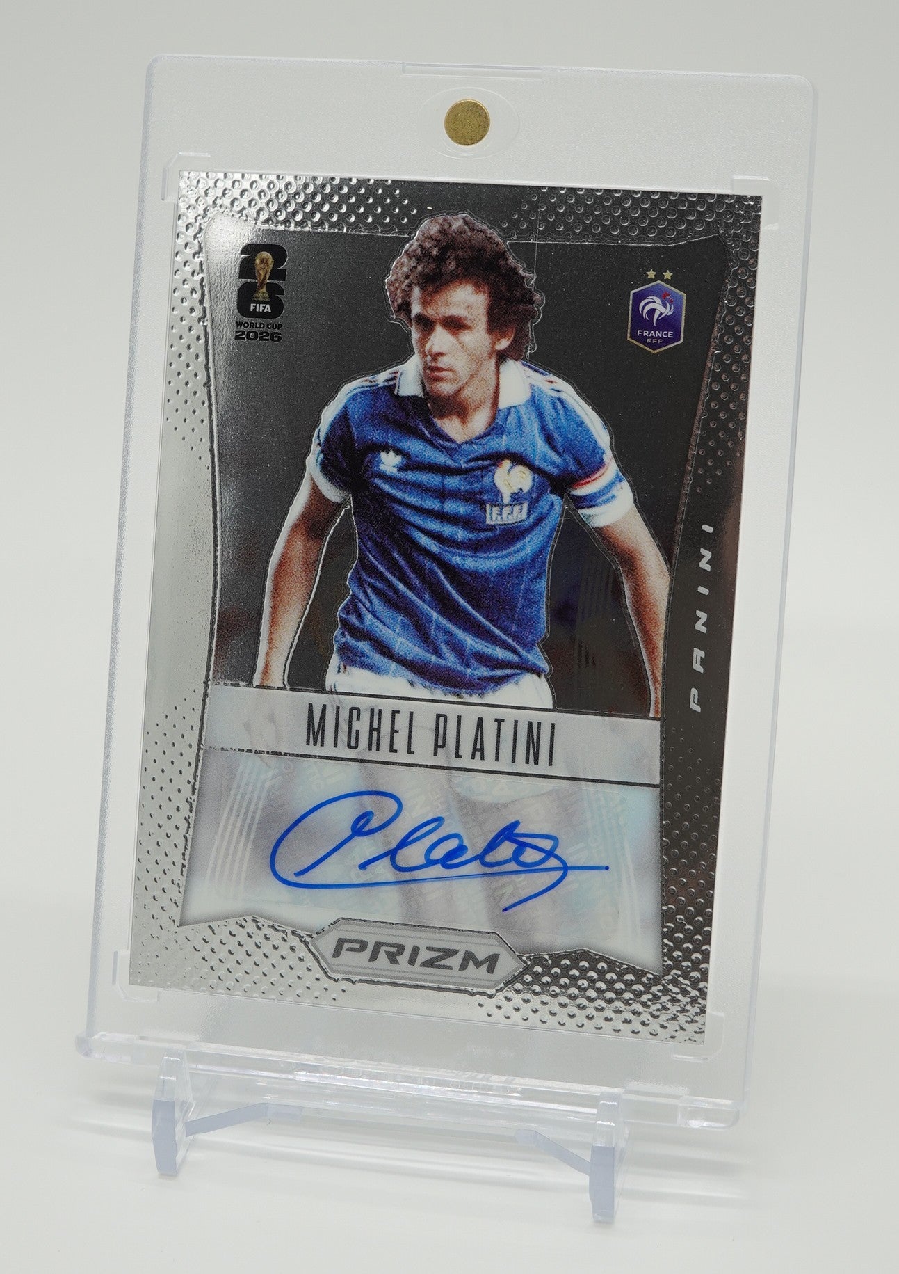 フランス代表 ミシェル・プラティニ  直筆サインカード 2026 Panini Prizm FIFA World Cup #12-MP Michel Platini AUTO