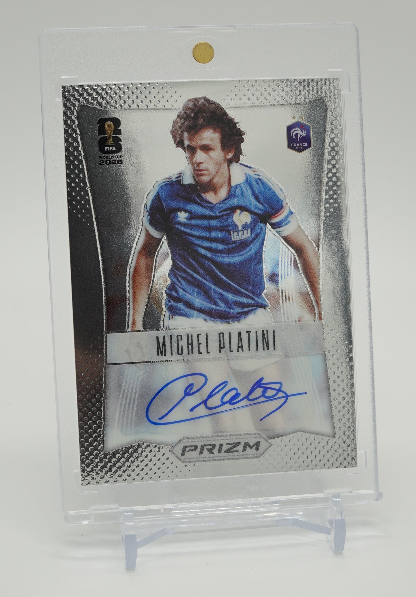 フランス代表 ミシェル・プラティニ  直筆サインカード 2026 Panini Prizm FIFA World Cup #12-MP Michel Platini AUTO