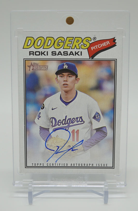佐々木朗希 直書きサインカード (On-Card Auto) 2026 Topps Heritage Real One Autographs #ROA-RS Roki Sasaki AUTO