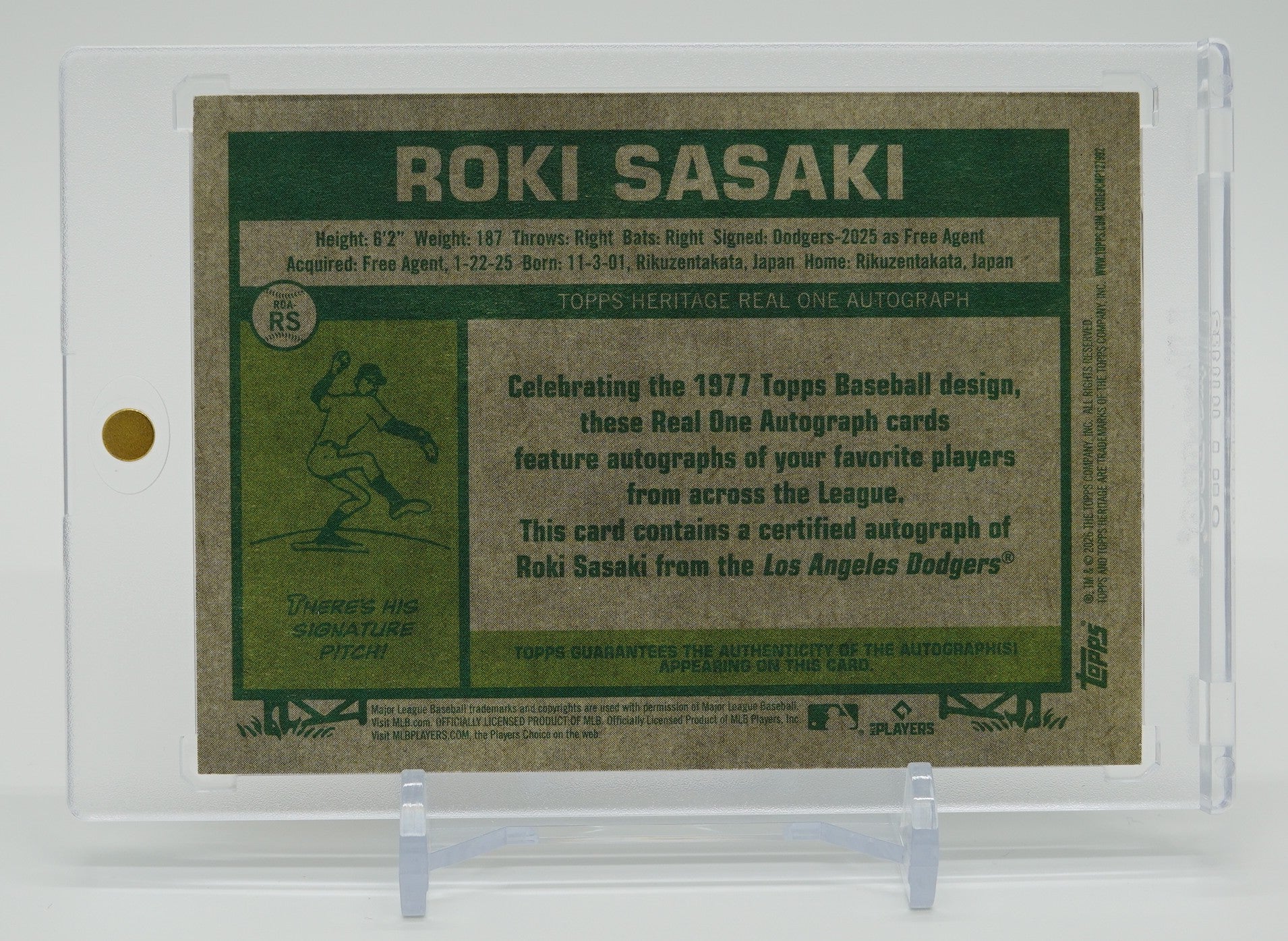 佐々木朗希 直書きサインカード (On-Card Auto) 2026 Topps Heritage