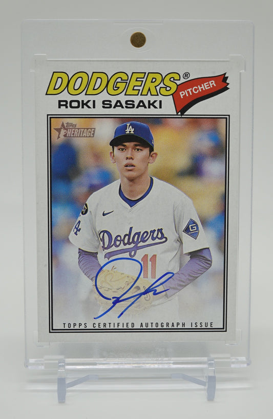 【サインコンディション絶好】佐々木朗希 直書きサインカード (On-Card Auto) 2026 Topps Heritage Real One Autographs #ROA-RS Roki Sasaki