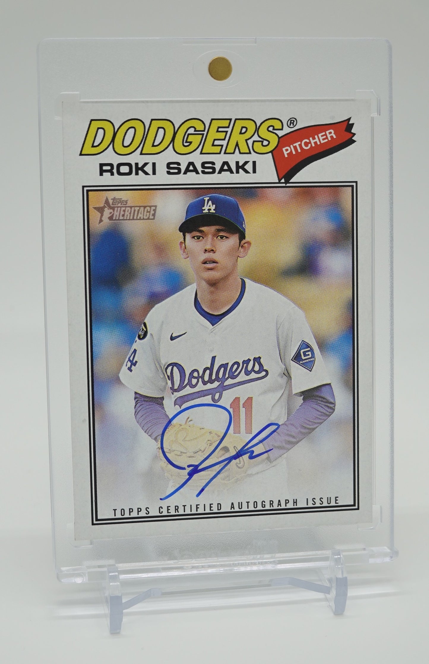 【サインコンディション絶好】佐々木朗希 直書きサインカード (On-Card Auto) 2026 Topps Heritage Real One Autographs #ROA-RS Roki Sasaki