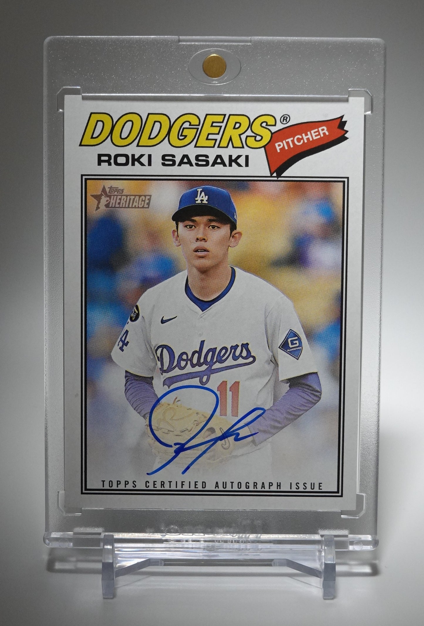 【サインコンディション絶好】佐々木朗希 直書きサインカード (On-Card Auto) 2026 Topps Heritage Real One Autographs #ROA-RS Roki Sasaki