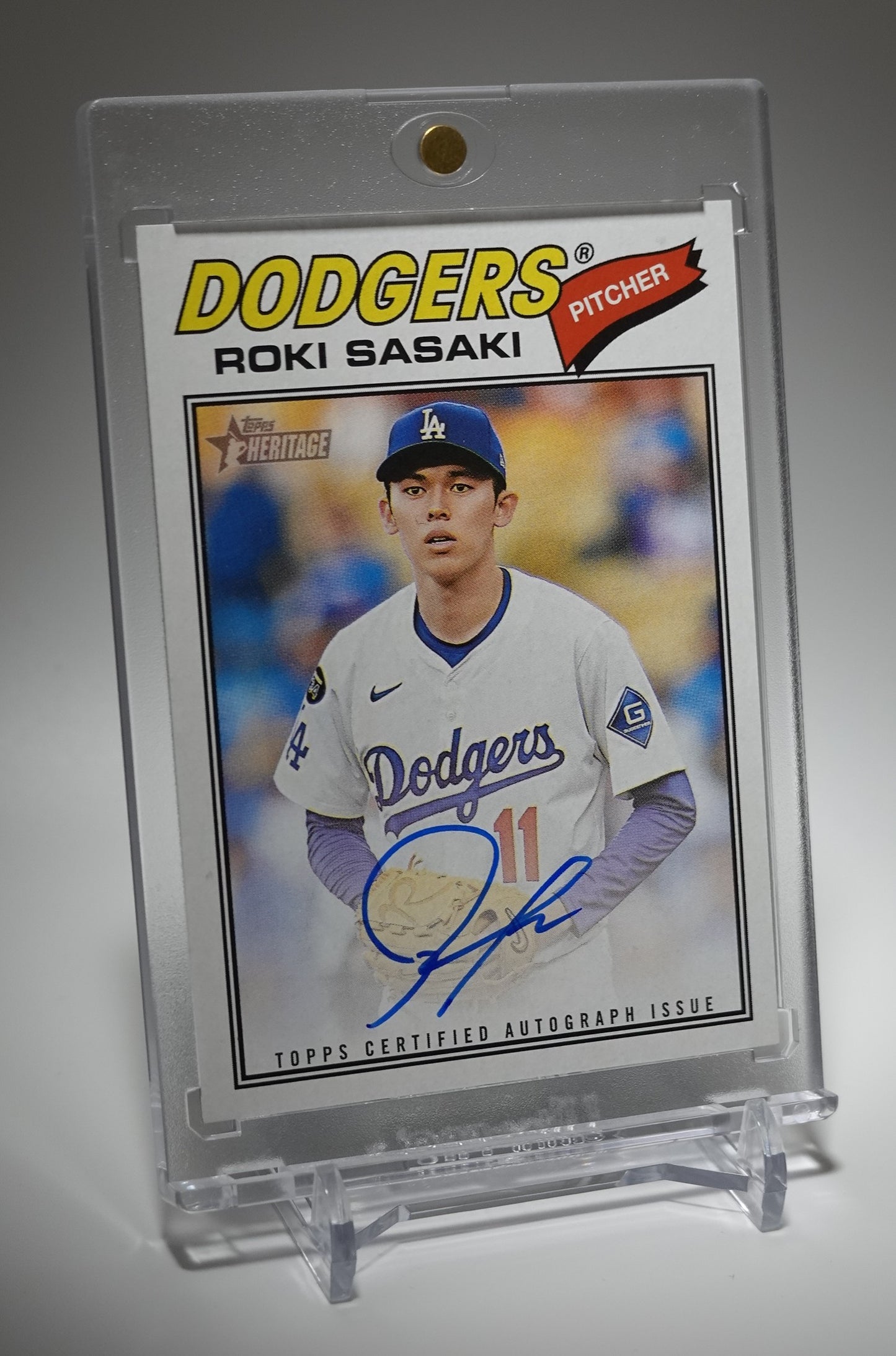 【サインコンディション絶好】佐々木朗希 直書きサインカード (On-Card Auto) 2026 Topps Heritage Real One Autographs #ROA-RS Roki Sasaki