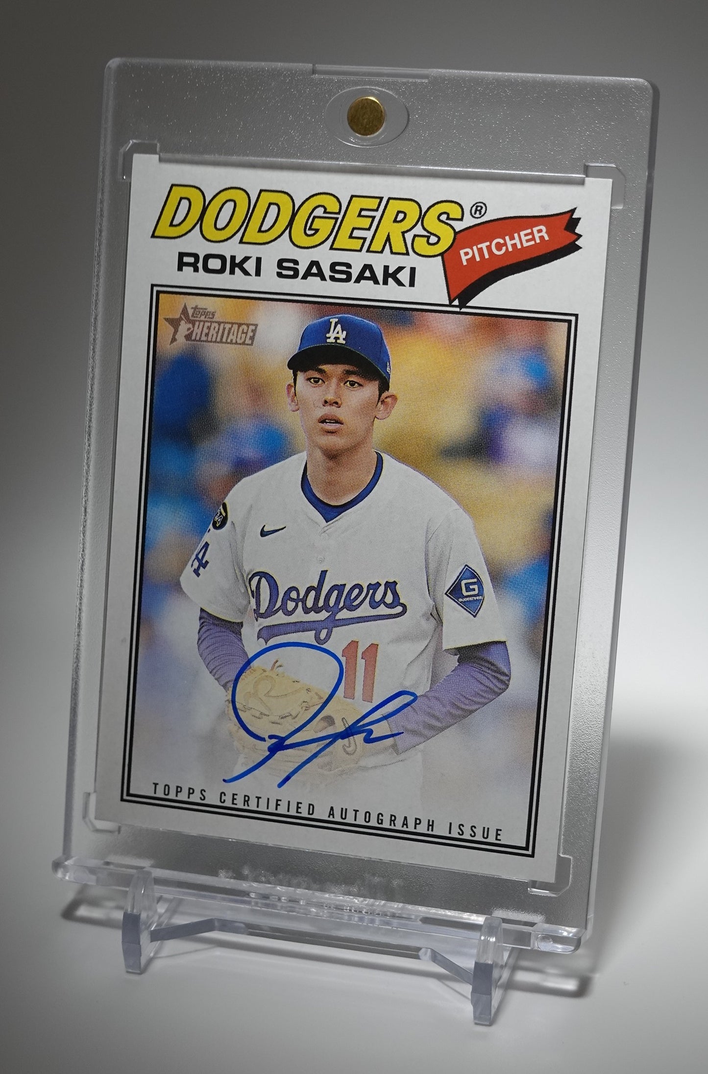 【サインコンディション絶好】佐々木朗希 直書きサインカード (On-Card Auto) 2026 Topps Heritage Real One Autographs #ROA-RS Roki Sasaki