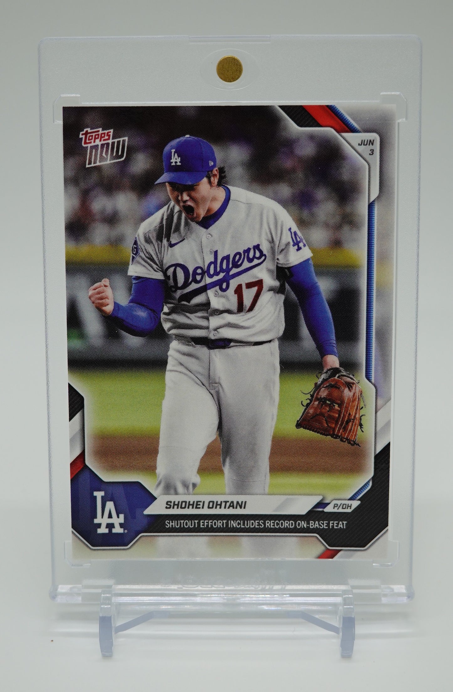 大谷翔平 二刀流躍動！6回無失点＆5度出塁 歴史的快挙記念 2026 Topps NOW カード #285 Shutout Effort Includes Record On-Base Feat
