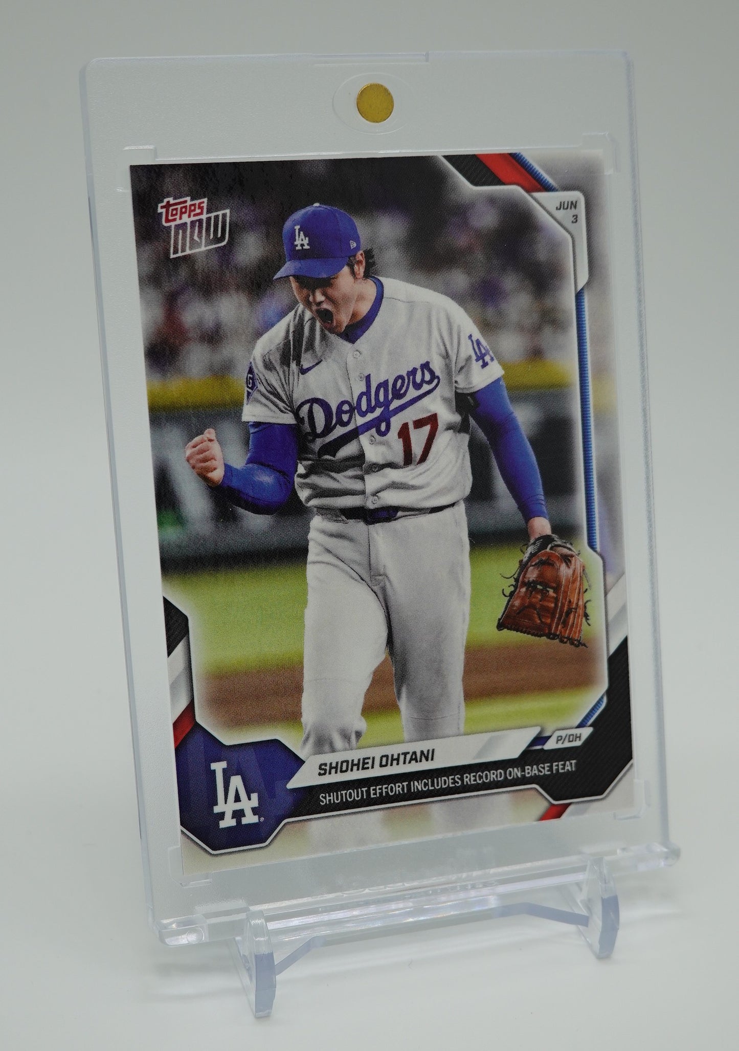 大谷翔平 二刀流躍動！6回無失点＆5度出塁 歴史的快挙記念 2026 Topps NOW カード #285 Shutout Effort Includes Record On-Base Feat