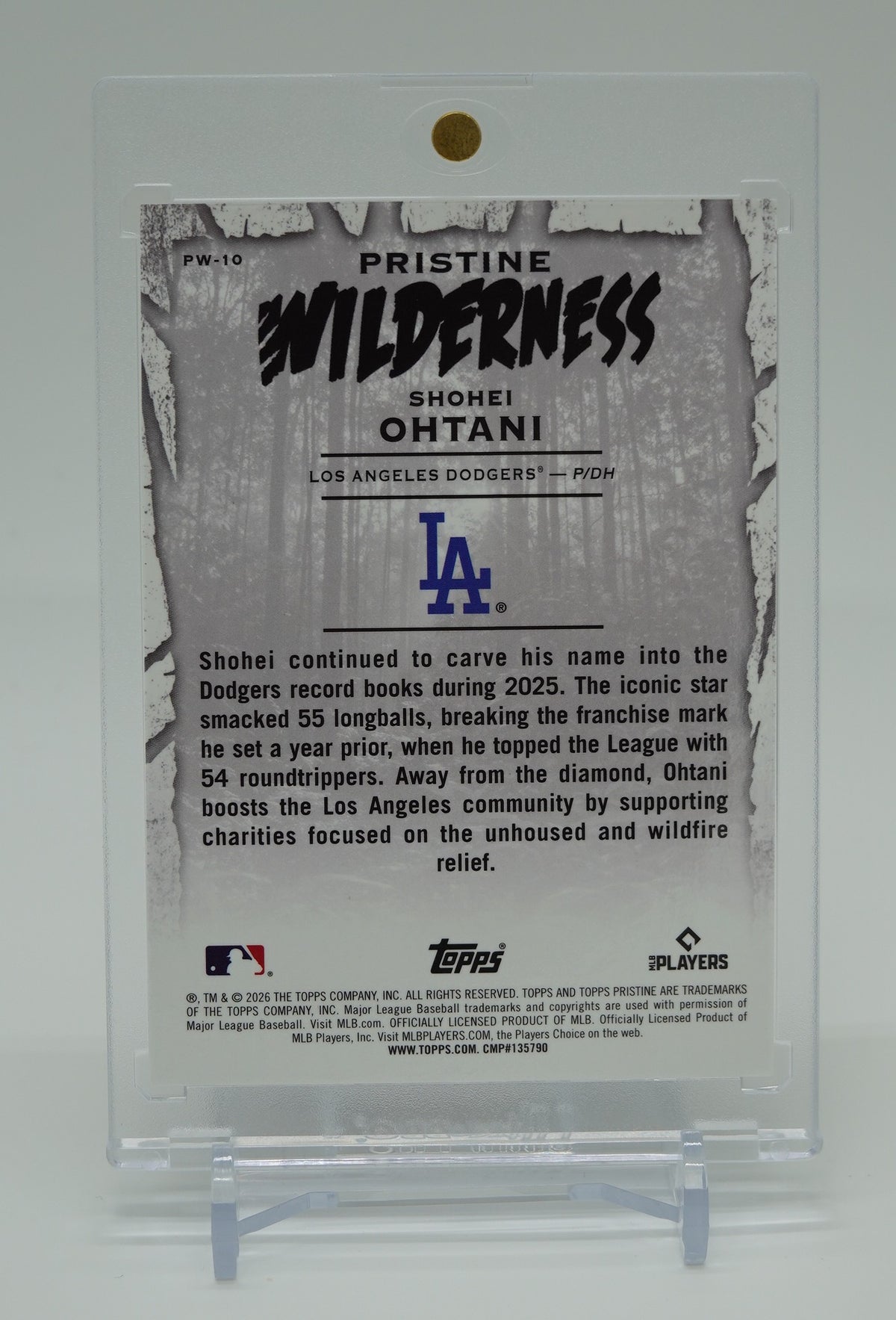ドジャース 大谷翔平 高級版シリーズ 新登場インサート 2026 Topps Pristine Baseball Pristine Wilderness #PW-10 Shohei Ohtani