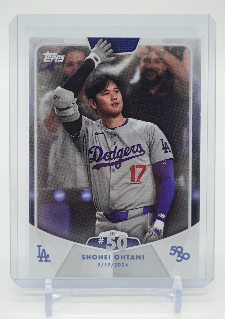 大谷翔平 50/50カード Image Variation SSP 2024 Topps 50/50 Shohei Ohtani Home Run #50 Celebration Image Variation #100