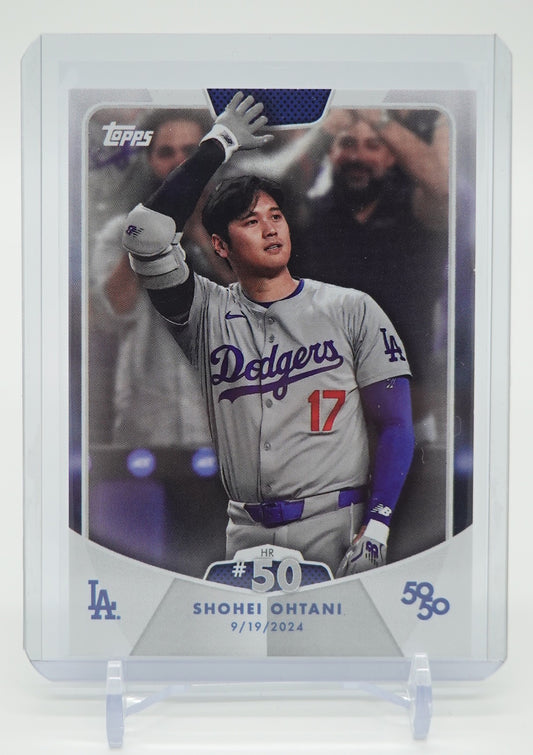 大谷翔平 50/50カード Image Variation SSP 2024 Topps 50/50 Shohei Ohtani Home Run #50 Celebration Image Variation #100