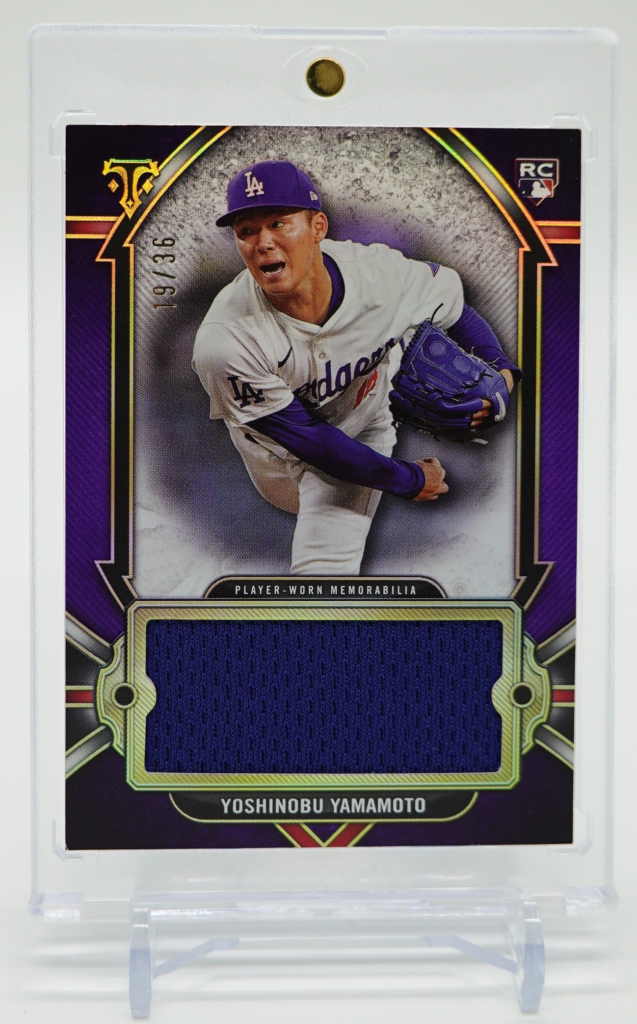 山本由伸 36枚限定 ジャンボレリックカード 2024 Topps Triple Threads Single Jumbo Relics Yoshinobu Yamamoto #SJR-YAMA #'d/36 RC