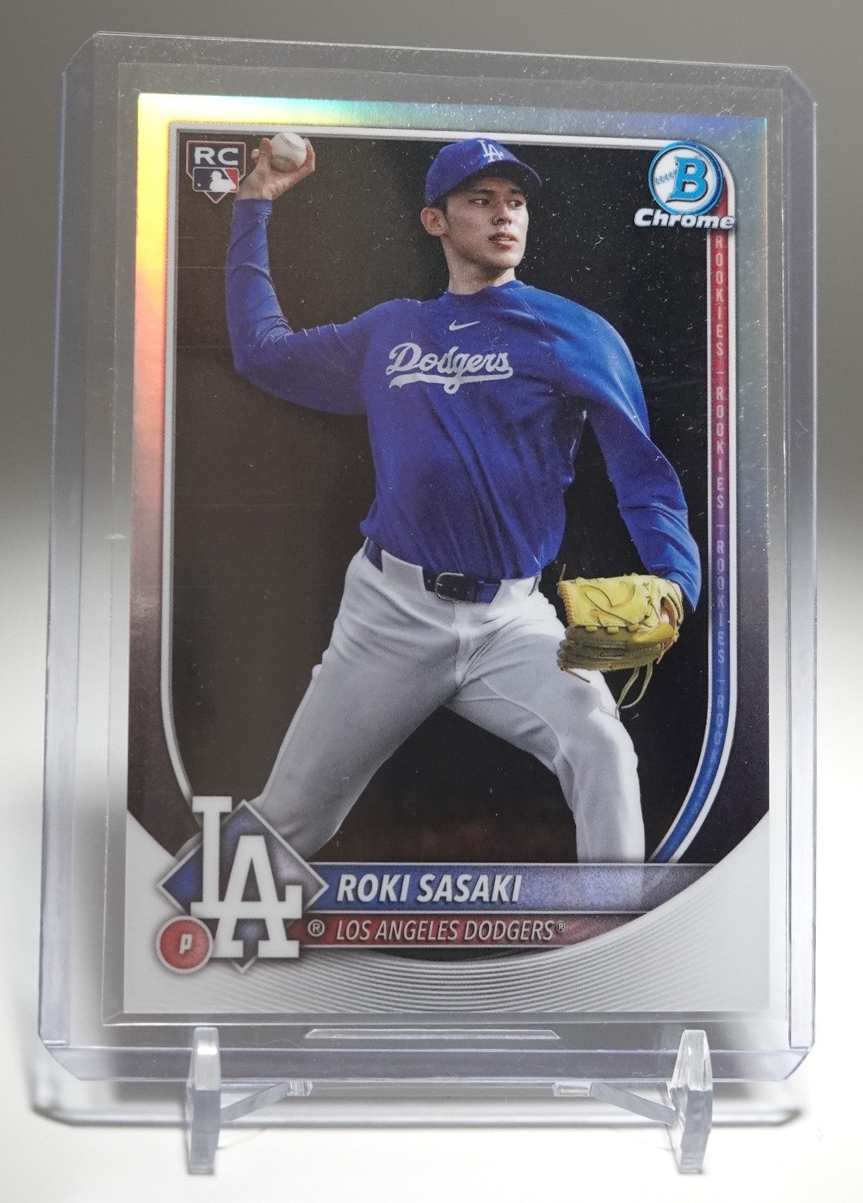 佐々木朗希 ルーキーカード ショートプリント Image Variation リフラクター 2025 Bowman Chrome Refractor SP RC #12 Roki Sasaki