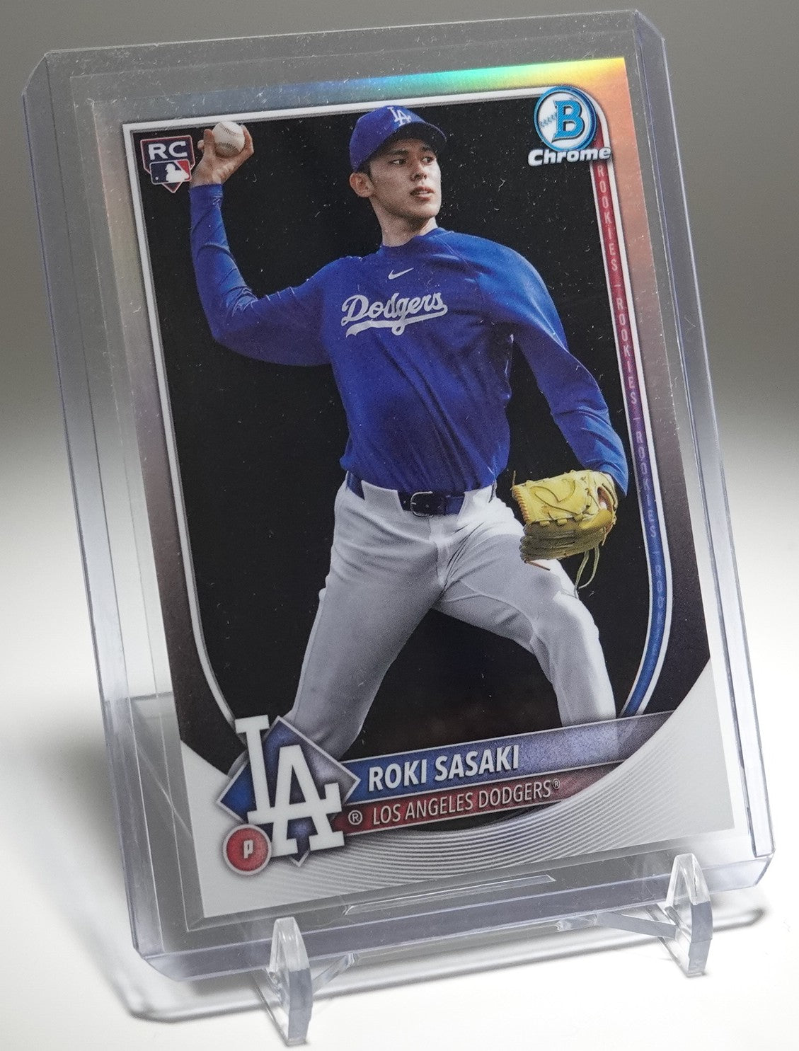 佐々木朗希 ルーキーカード ショートプリント Image Variation リフラクター 2025 Bowman Chrome Refractor SP RC #12 Roki Sasaki