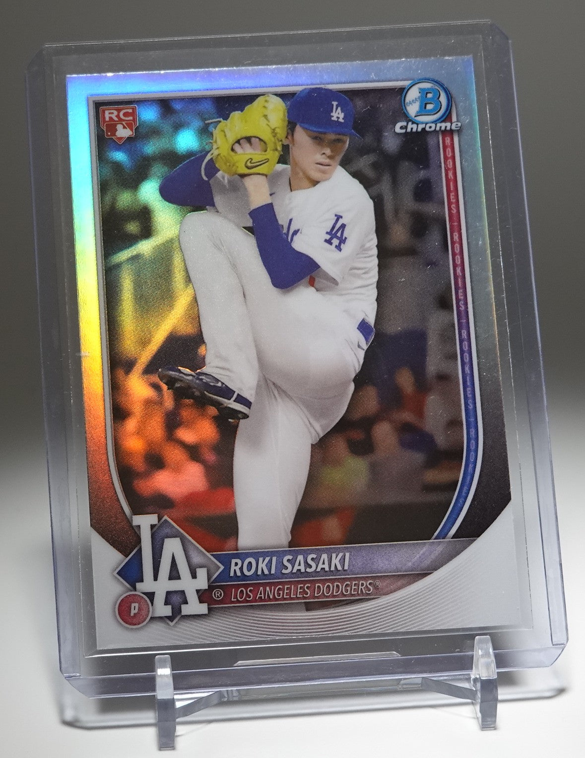 佐々木朗希 リフラクター版 レッドルーキーカード 2025 Bowman Chrome Refractor Red Rookie Card #12 RC