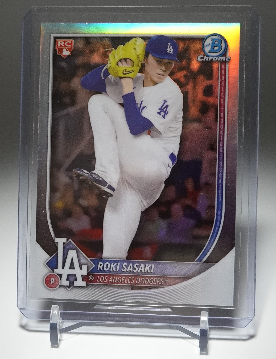 佐々木朗希 リフラクター版 レッドルーキーカード 2025 Bowman Chrome Refractor Red Rookie Card #12 RC