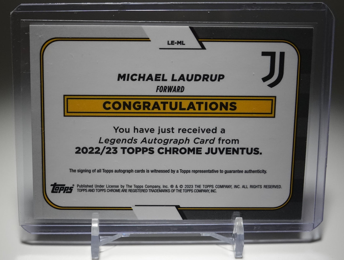 ユベントス ミカエル・ラウドルップ オートグラフ (サイン入り) カード 2022-23 Topps Chrome Juventus Legends Autograph Card #LE-ML Michael Laudrup AUTO