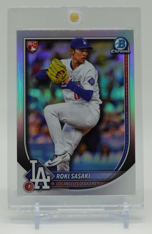 佐々木朗希 Red Logo Variation ルーキーカード リフラクター 2025 Bowman Chrome Refractor Red Logo RC #12 Roki Sasaki