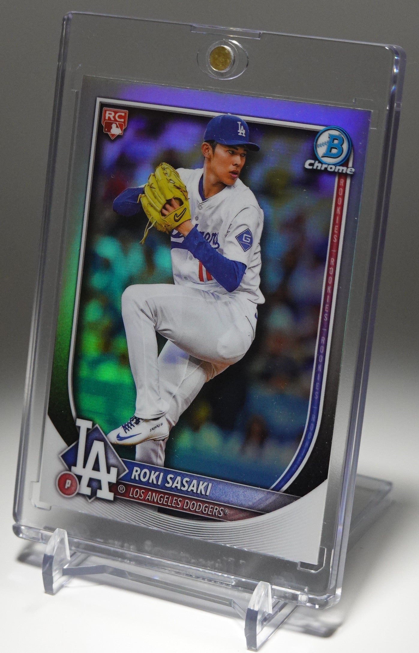 佐々木朗希 Red Logo Variation ルーキーカード リフラクター 2025 Bowman Chrome Refractor Red Logo RC #12 Roki Sasaki