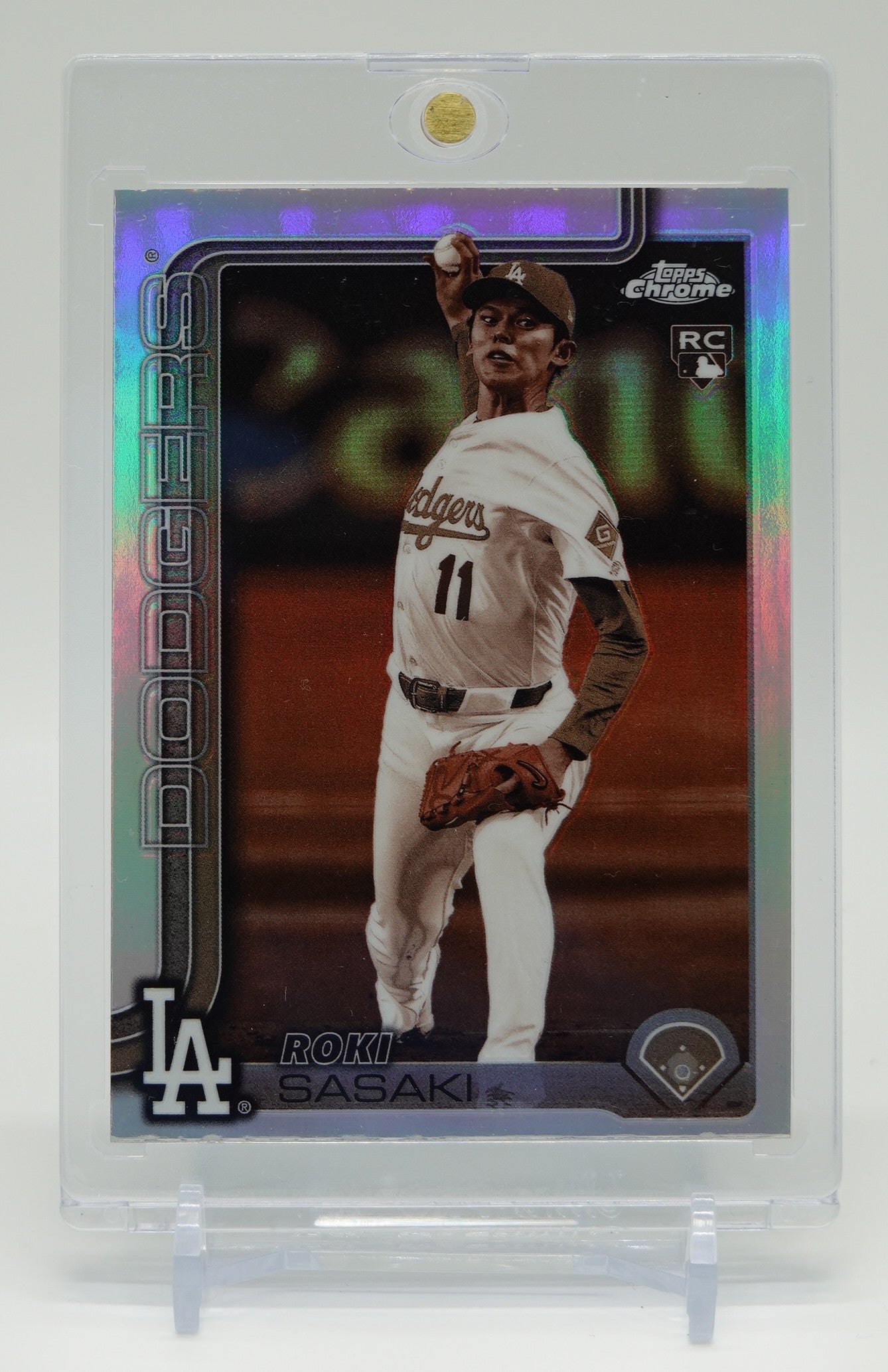 佐々木朗希 ルーキーカード Sepia Refractor パラレル 2025 Topps Chrome #217 Roki Sasaki RC