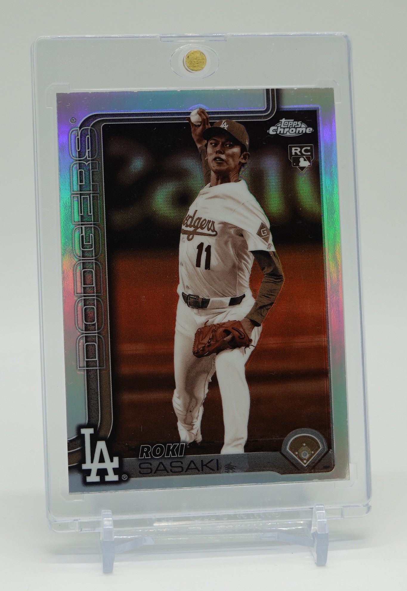 佐々木朗希 ルーキーカード Sepia Refractor パラレル 2025 Topps Chrome #217 Roki Sasaki RC
