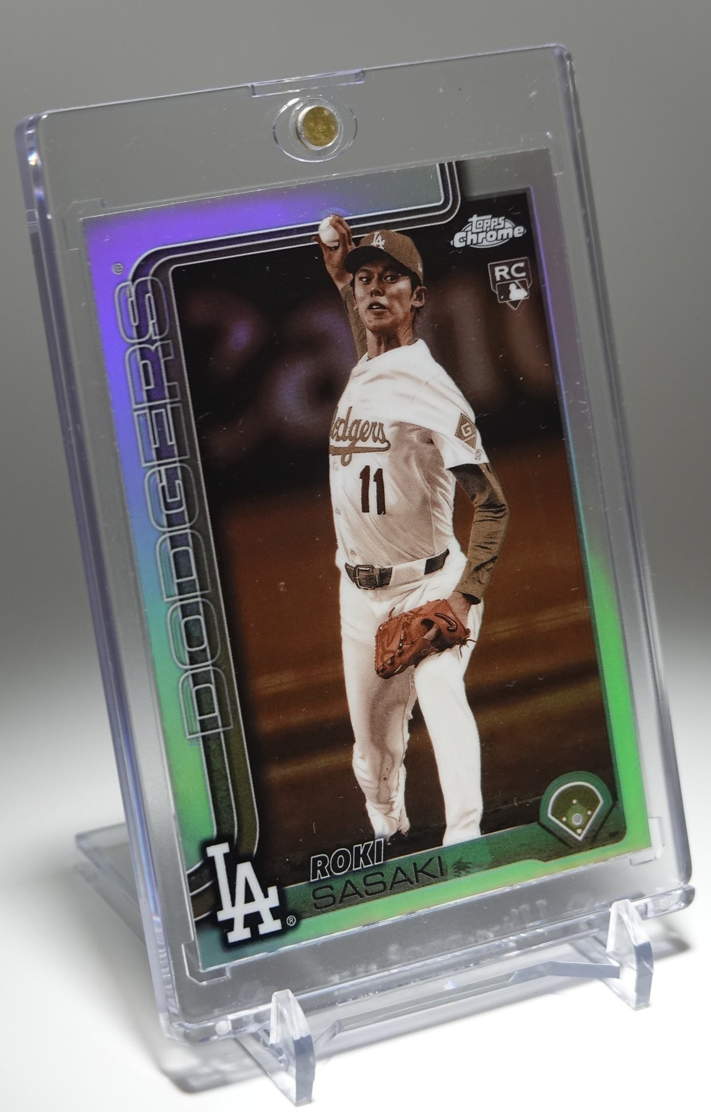 佐々木朗希 ルーキーカード Sepia Refractor パラレル 2025 Topps Chrome #217 Roki Sasaki RC