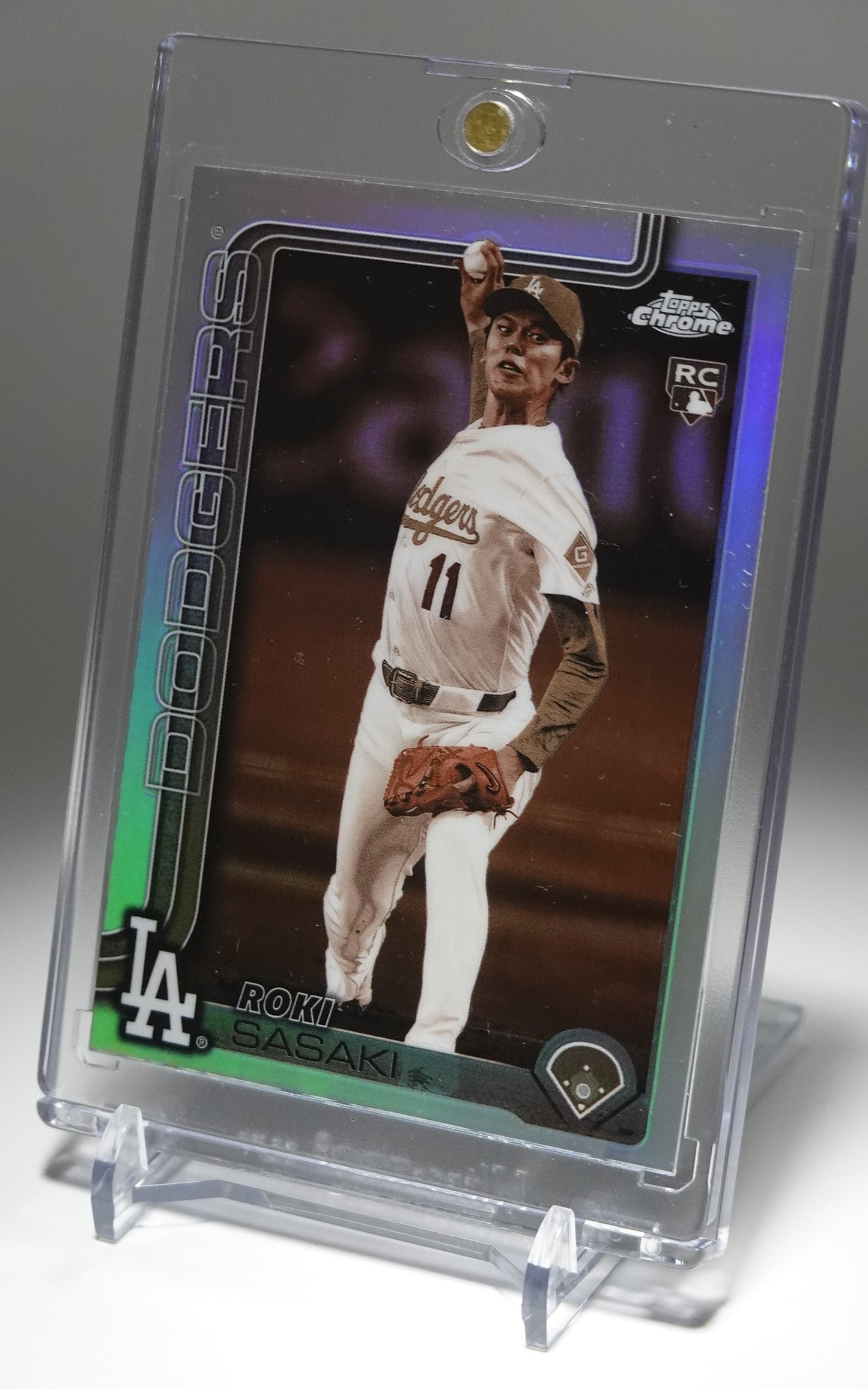 佐々木朗希 ルーキーカード Sepia Refractor パラレル 2025 Topps Chrome #217 Roki Sasaki RC