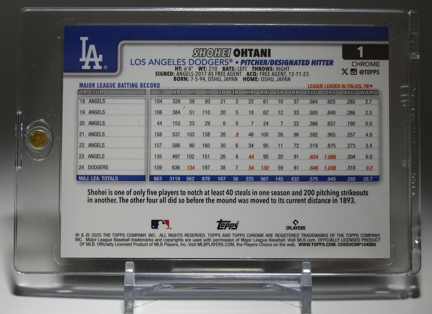 大谷翔平 ショートプリント Image Variation 50/50 99枚限定 グリーン・スペックル・リフラクター 2025 Topps Chrome Green Speckle Refractor SP #1 Shohei Ohtani #'d/99