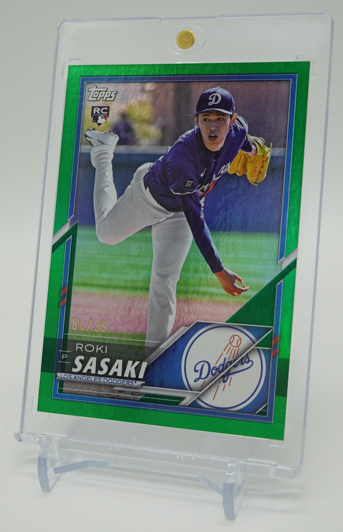 佐々木朗希 ルーキーカード 【アメリカ限定販売】99枚限定 グリーンパラレル 2025 Topps×Lids×Mitchell & Ness Player Chase Series 2 Green #39 Roki Sasaki RC #'d/99