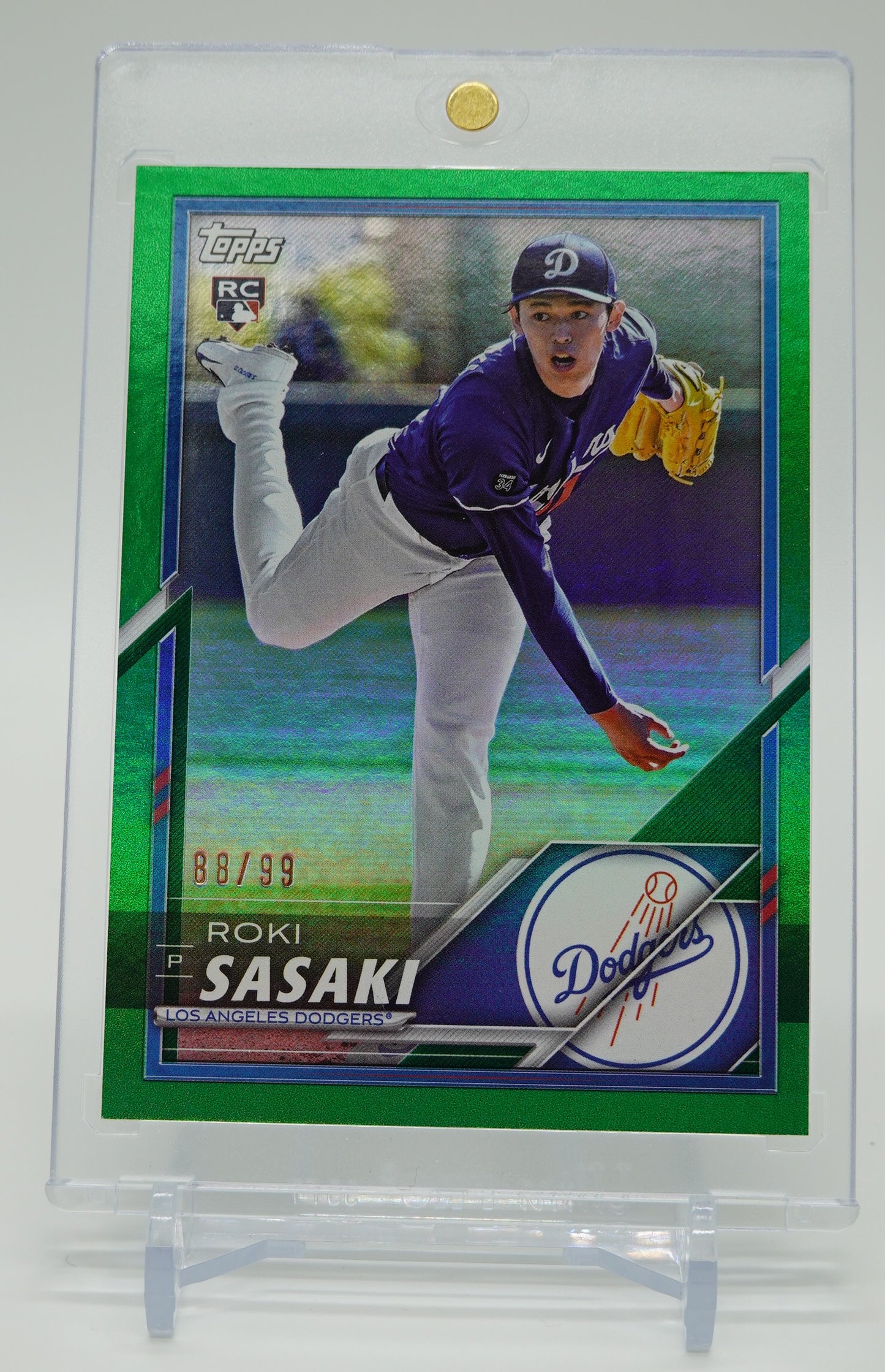 佐々木朗希 ルーキーカード 【アメリカ限定販売】99枚限定 グリーンパラレル 2025 Topps×Lids×Mitchell & Ness Player Chase Series 2 Green #39 Roki Sasaki RC #'d/99