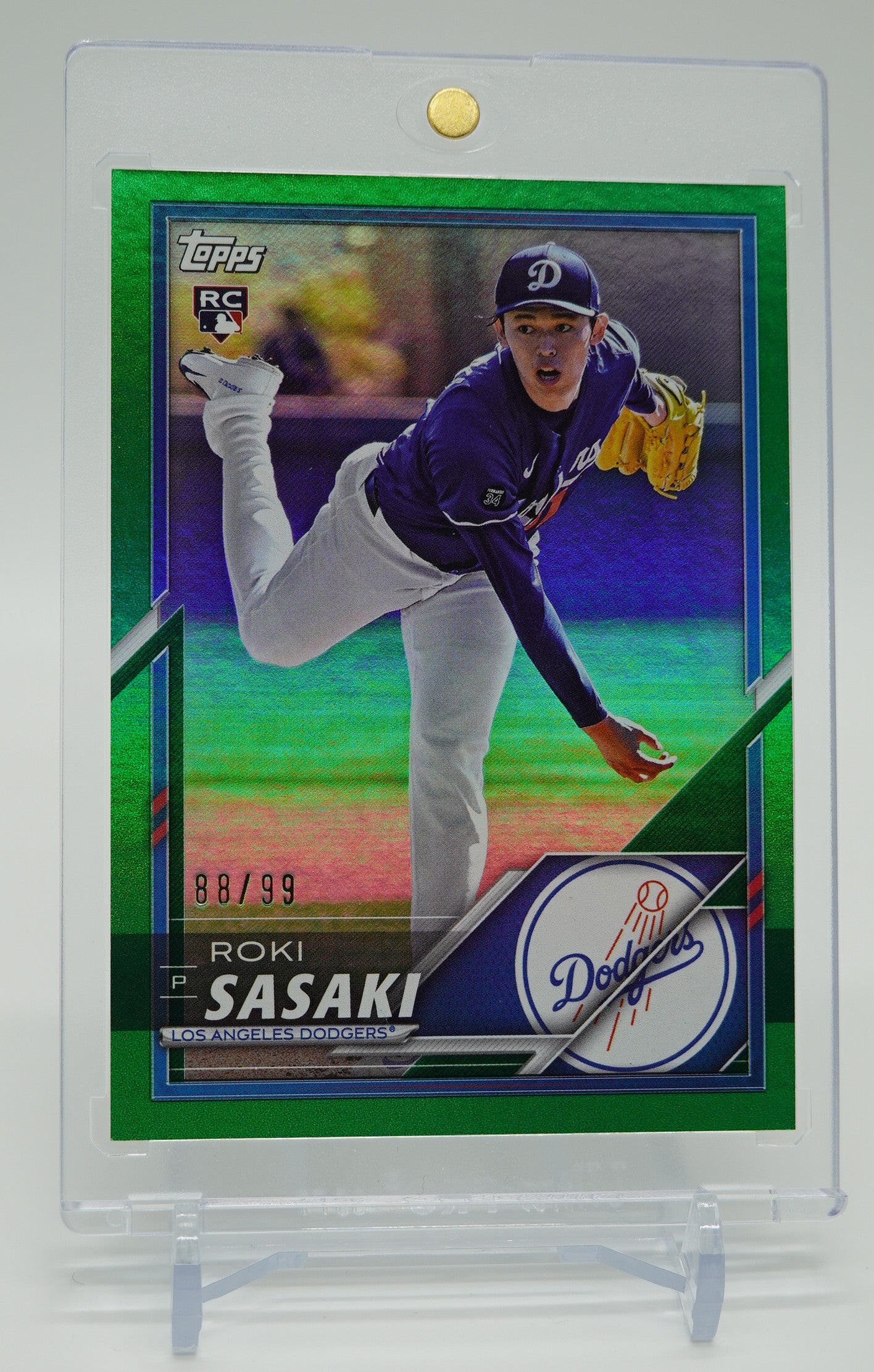 佐々木朗希 ルーキーカード 【アメリカ限定販売】99枚限定 グリーンパラレル 2025 Topps×Lids×Mitchell & Ness Player Chase Series 2 Green #39 Roki Sasaki RC #'d/99