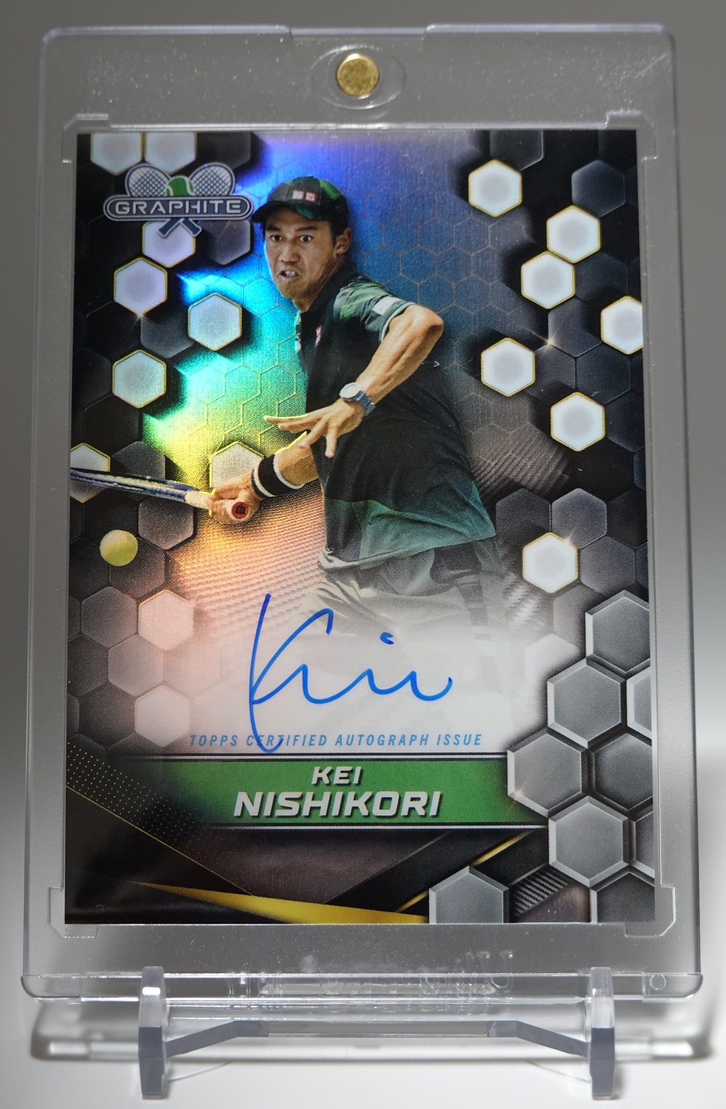 テニス・錦織 圭 オンカードオート(サイン) 2024 Topps Graphite Tennis Graphite Signatures On-Card Auto Refractor #GS-KNI Kei Nishikori