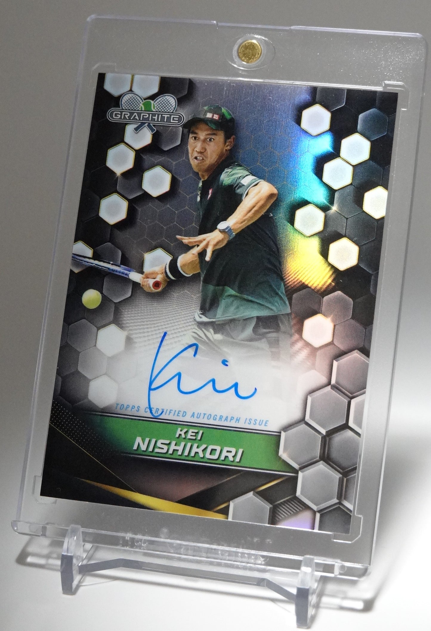 テニス・錦織 圭 オンカードオート(サイン) 2024 Topps Graphite Tennis Graphite Signatures On-Card Auto Refractor #GS-KNI Kei Nishikori