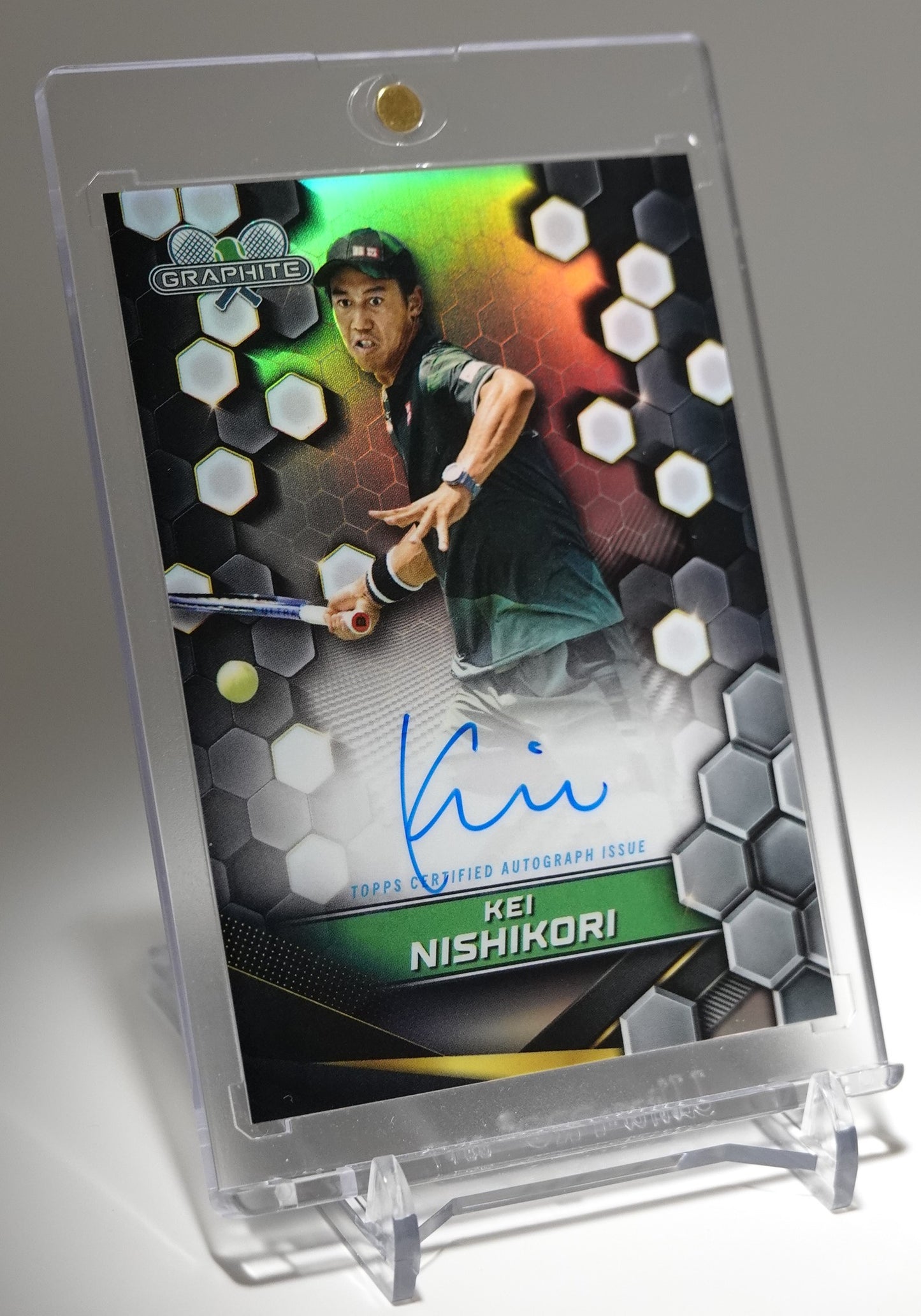 テニス・錦織 圭 オンカードオート(サイン) 2024 Topps Graphite Tennis Graphite Signatures On-Card Auto Refractor #GS-KNI Kei Nishikori