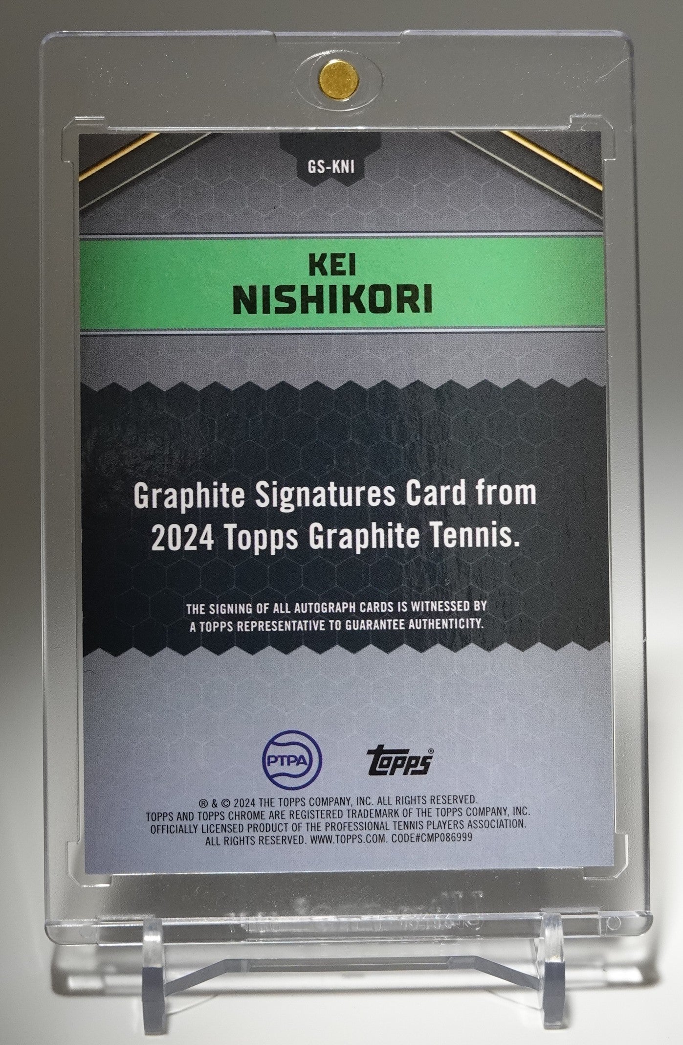 テニス・錦織 圭 オンカードオート(サイン) 2024 Topps Graphite Tennis Graphite Signatures On-Card Auto Refractor #GS-KNI Kei Nishikori