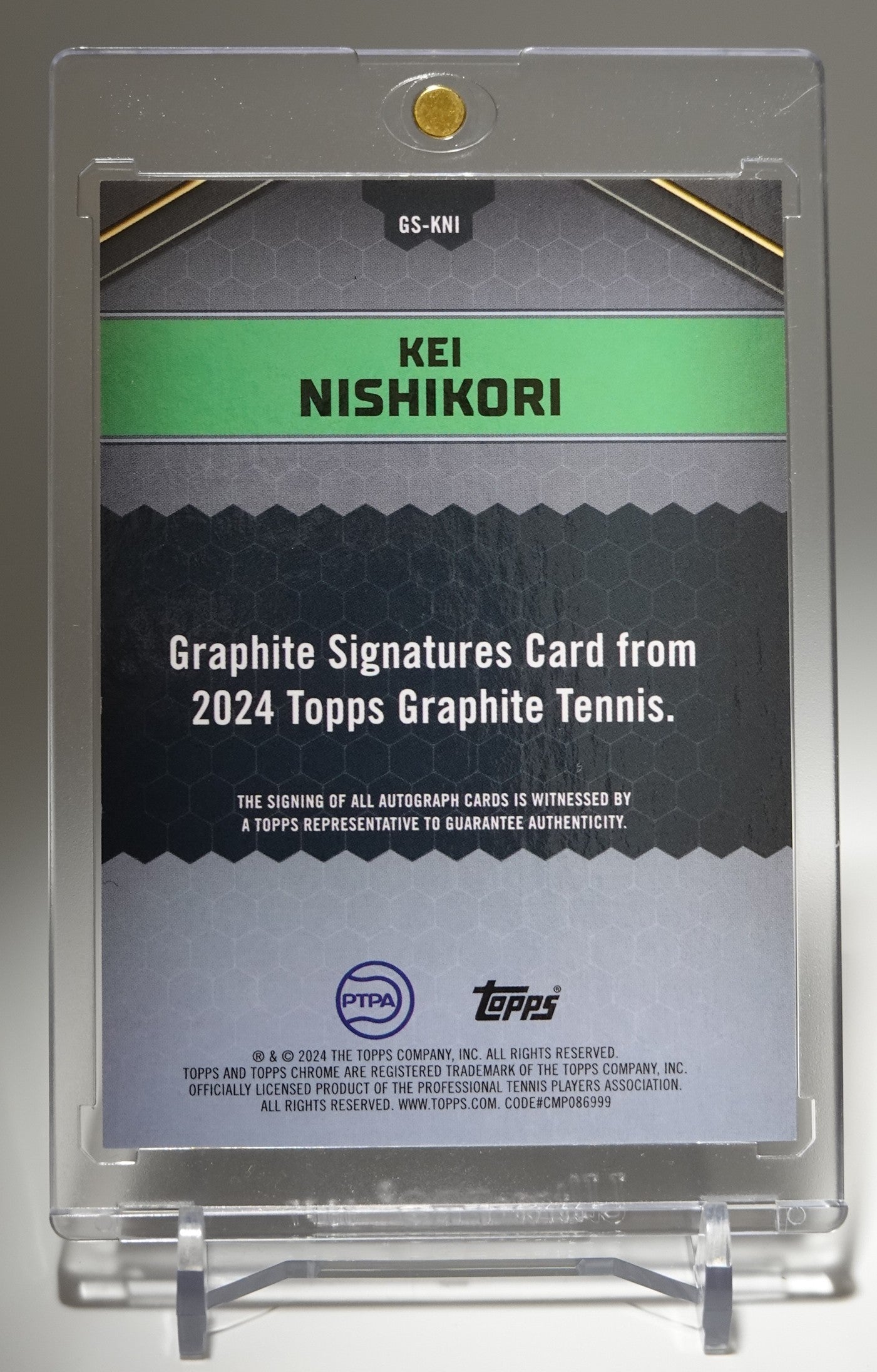 テニス・錦織 圭 オンカードオート(サイン) 2024 Topps Graphite Tennis Graphite Signatures On-Card Auto Refractor #GS-KNI Kei Nishikori
