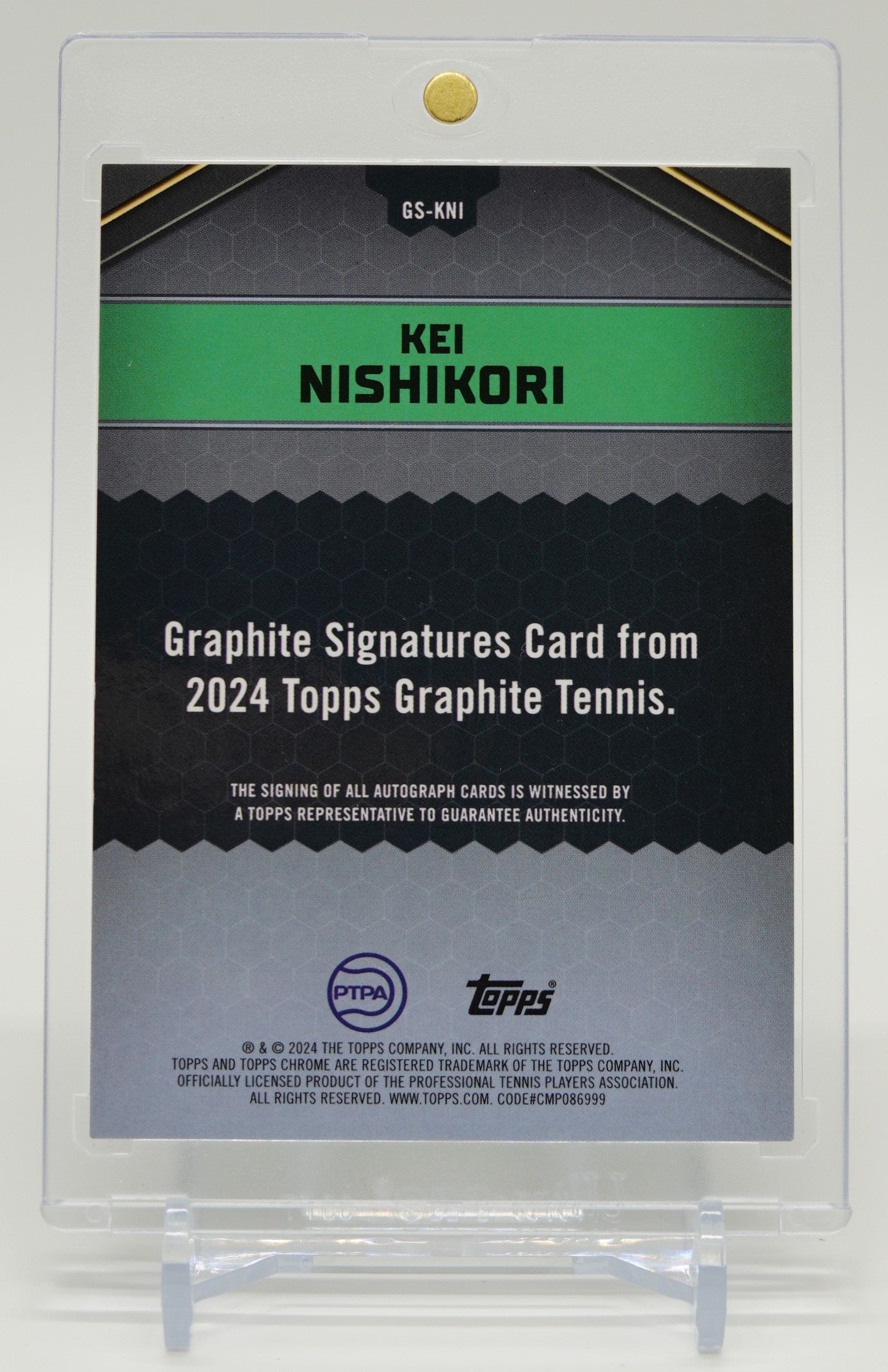 テニス・錦織 圭 オンカードオート(サイン) 2024 Topps Graphite Tennis Graphite Signatures On-Card Auto Refractor #GS-KNI Kei Nishikori