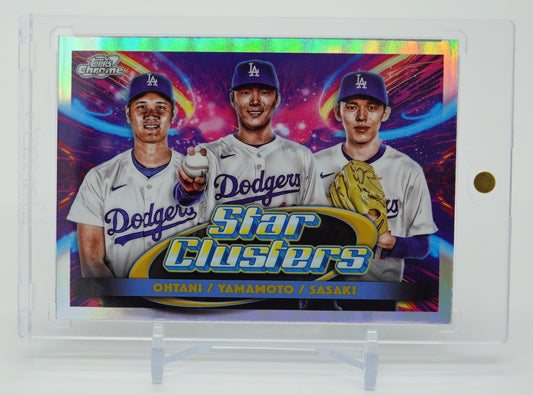 大谷翔平 / 山本由伸 / 佐々木朗希 Triple Star Clusters インサート 2025 Topps Cosmic Chrome Baseball #TSC-1 Shohei Ohtani / Yoshinobu Yamamoto / Roki Sasaki