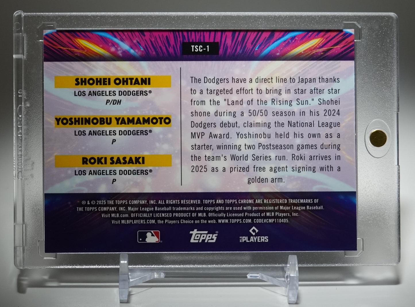 大谷翔平 / 山本由伸 / 佐々木朗希 Triple Star Clusters インサート 2025 Topps Cosmic Chrome Baseball #TSC-1 Shohei Ohtani / Yoshinobu Yamamoto / Roki Sasaki