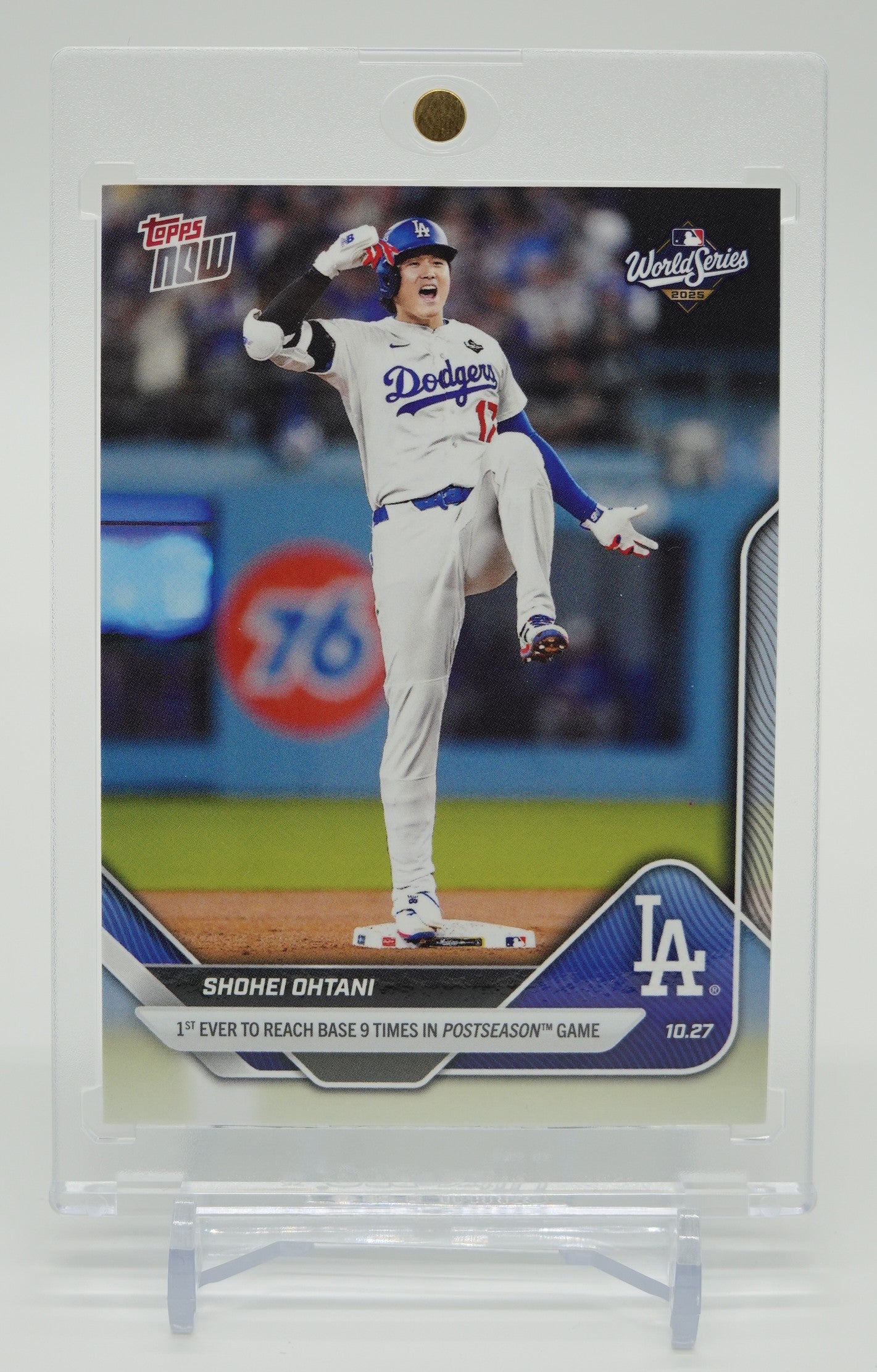 大谷翔平 2025 MLB Topps NOW カード #906 ワールドシリーズ第3戦、1試合で9度 (連続) 出塁！