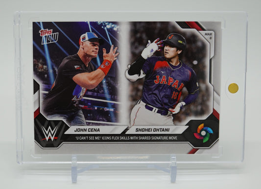 大谷翔平 × ジョン・シナ コラボカード “You Can’t See Me” (見えっこねぇ！) ポーズ 2026 WBC Topps Now カード #WBC0  John Cena / Shohei Ohtani