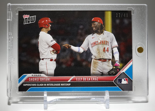 大谷翔平 エリー・デ・ラ・クルーズ 49枚限定ブルーパラレル 2023 Topps NOW Card Blue Parallel #750 Shohei Ohtani / Elly De La Cruz #'d 27/49