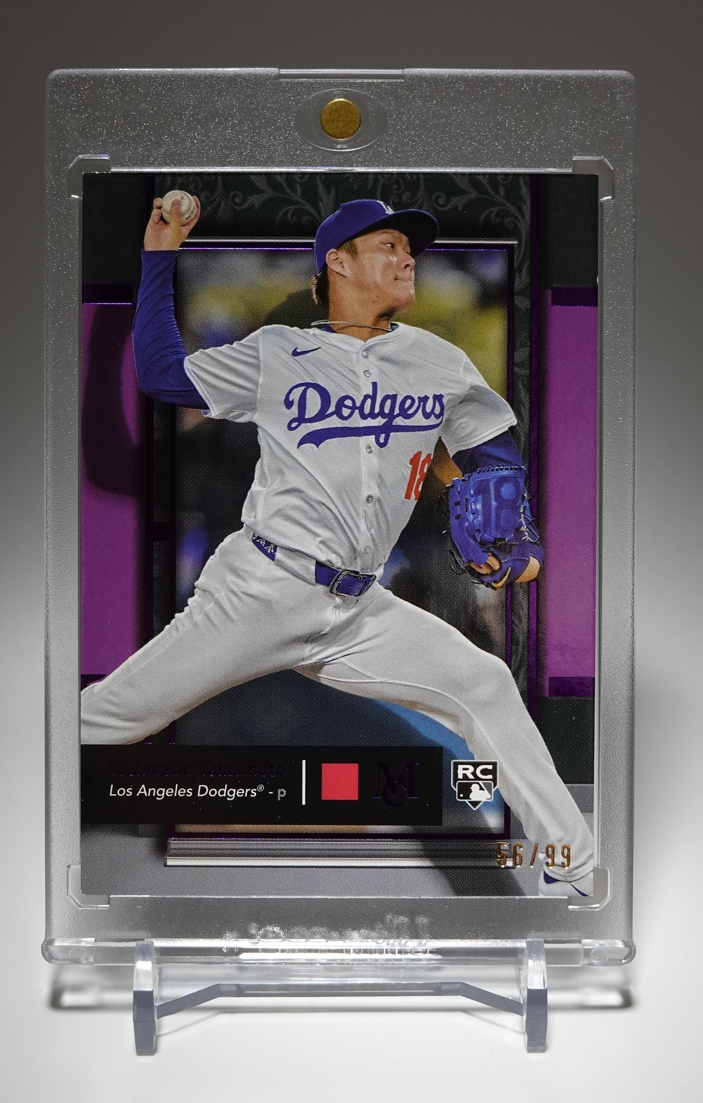 世界99枚限定 アメジスト・パラレル ドジャース・山本由伸 ルーキーカード 2024 Topps Museum Collection Amethyst Parallel  #9 Yoshinobu Yamamoto RC #'d/99