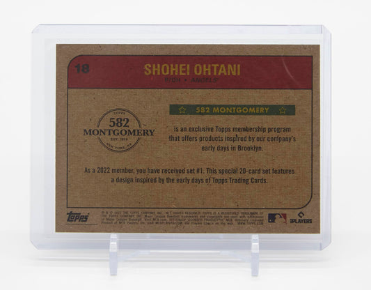 大谷翔平 Topps 582 Montgomery クラブ会員限定配布カード 2022 Topps 582 Montgomery Club Card #18 Shohei Ohtani