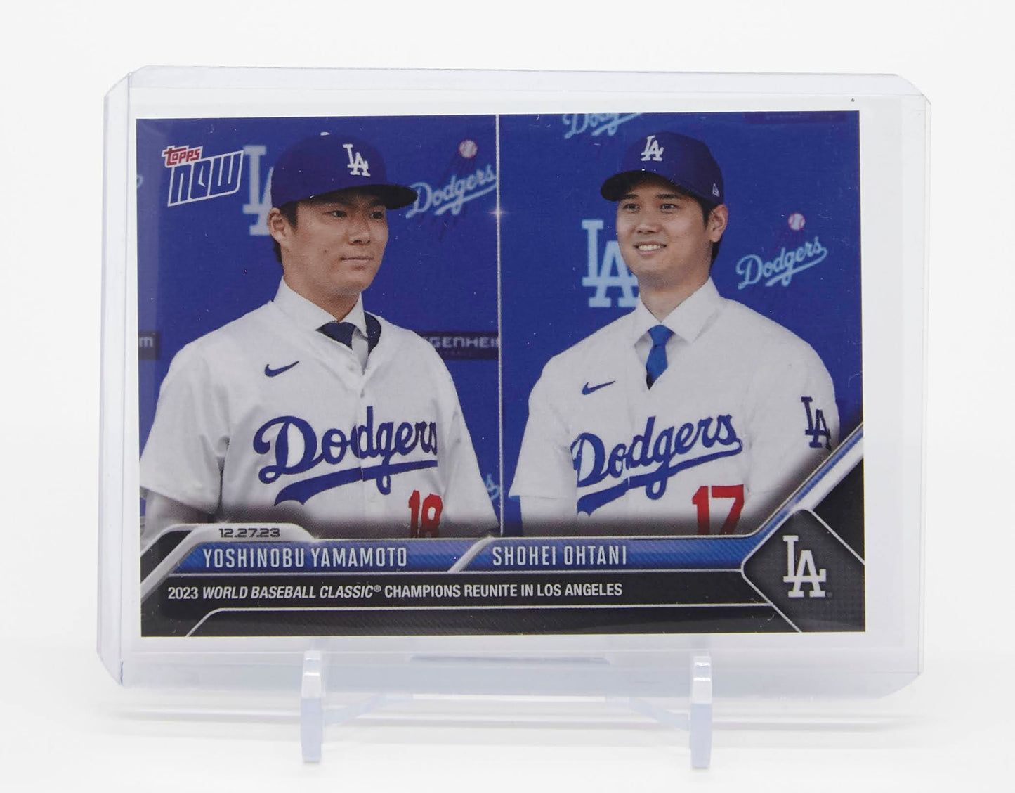 大谷翔平＆山本由伸 2023 Topps NOW Card #OS-26 WBC世界一コンビ ドジャースで再会 PR 47,999